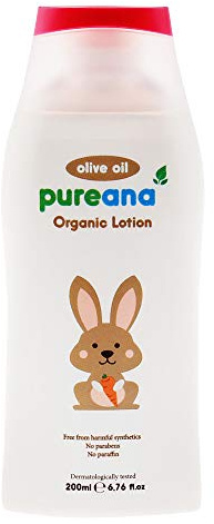 Pureana Baby Lotion with Organic Olive, Apricot and Orange (200ml)