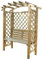 Pergola da Giardino Ad Arco con Panca Cm 160X170X190 H Pergolato Pompeiana in Legno di Pino Verniciato in Autoclave per Esterno