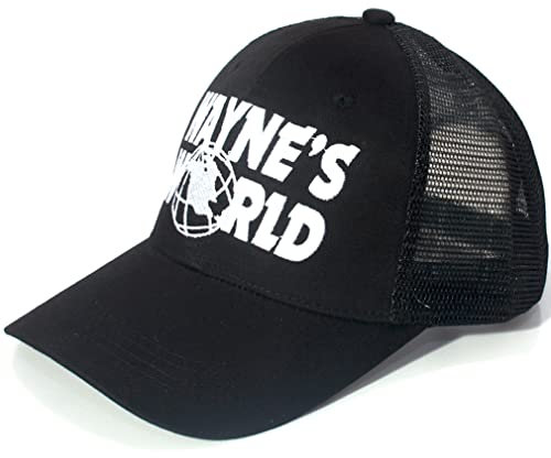 ZIXIANNIU Wayne's Hat Embroidered Trucker Hat Halloween Costume Black, Black, One size