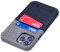 Dockem Wallet Case for iPhone 12 & iPhone 12 Pro: Built-in Metal Plate for Magnetic Mounting & 2 Credit Card Holders: 6.1 Luxe M2, Canvas Style Synthetic Leather (Black and Grey)