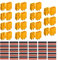 QitinDasen 15 Paare Premium XT-60 Männlich Weiblich Batterie Anschlüsse, Hochstrom Goldstecker Goldkontaktstecker Rundstecker Stecker Buchse, mit Schrumpfschlauch