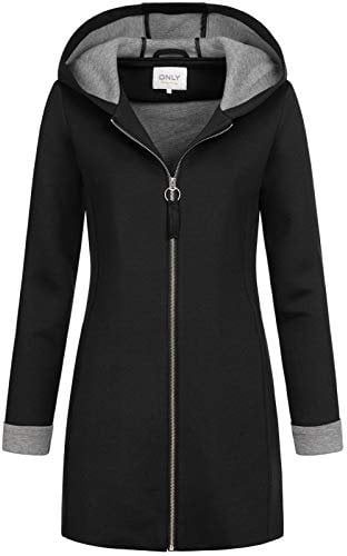 ONLY Damen Jacke Kurzmantel Lena Bonded Hood XL-Kapuze 15216457 Black L