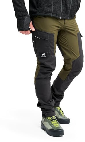 RevolutionRace Men's RVRC GP Trousers, Durable Trousers for Hiking, Walking, Exploring and All Other Outdoor Activities, Dark Olive, S