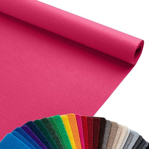 Primaflor Rips Messeteppich Dublin | 100x900 cm | Pink | Meterware | Gerippte Polypropylen-Meterware für Messe, Event und Hochzeit; Bfl-s1, 3 mm hoch, zuschneidbar