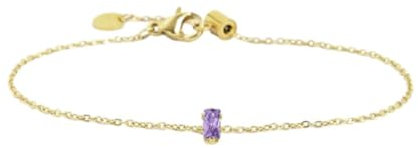 marlu BRACCIALE CON CRISTALLO BAGUETTE VIOLA PVD ORO 2br0100g-p