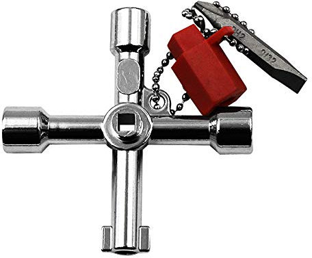 SZXMDKH Llave de radiador de 6 vías, llave de caja de medidor, llave de calefacción de gas eléctrica del Reino Unido, llave de caja de medidor, llave de medidor de gas, llave de purga de radiador,