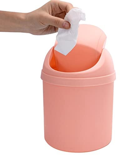 Stronrive Bureau,Corbeille Salle Bain - Bureau Maison Panier à ordures Table Poubelle balançoire pour Bureau à Domicile Table Poubelle Petite Poubelle Fournitures