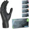 ARNOMED® Gants jetables en latex taille M noir [100 pcs] - Gants jetables de chirurgie et de laboratoire - Gants jetables en nitrile - Moufles en latex en XS, S, M, L, XL, XXL