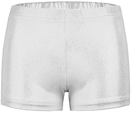 Fille Short de Danse Short de Sport Yoga Gymnastique Enfant 3-12 Ans Brillant Short de Ballet Latine Shorts de Patinage Dancewear 3-4 Ans