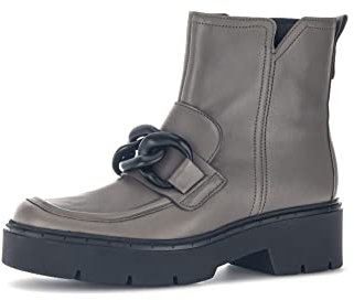 Gabor Damen Combat Boots, Frauen Stiefeletten,Wechselfußbett,Best Fitting,schnürstiefel,Stiefel,Bootee,Booties,Taupe (schwarz),37 EU / 4 UK