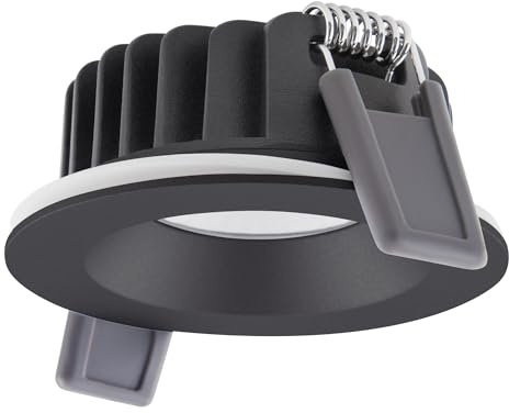 LEDVANCE LED-Spot Air Fix Aluminium Schwarz 6W 480lm 36D - 927 Extra Warmweiß | Ausschnitt 68mm - IP65 - Höchste Farbwiedergabe - Dimmbar