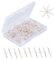 HXMJIED 100 Pcs Clear Push Pins, Transparent Thumbtacks Rose Gold Thumbtacks Head Thumb Tacks Map Pins Drawing Pins Wall Push Pins for Cork Notice Bulletin Board Map Mark Wall Poster Picture