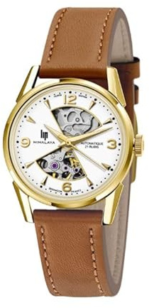 Lip Montre Himalaya 33mm Sablier - Squelette Automatique - Cuir Marron