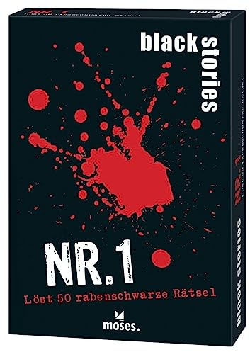 Moses. Black Stories Nr. 1, 50 Rätsel in der ersten Edition Krimi Kartenspiel mit Spielvariante und Punktechips, Rätselspiel ab 12 Jahren
