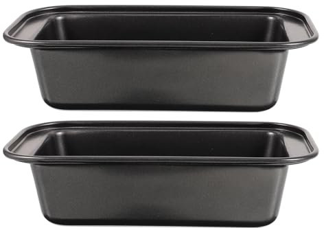 SALFEE 2 Stück Maifan Stein Kuchenform Backwerkzeuge Bräter Deckel Backen Keramik Kastenform Schokoladenbrot Aus Brot Backformen (Color : 18.56x9.8x5.2cm)