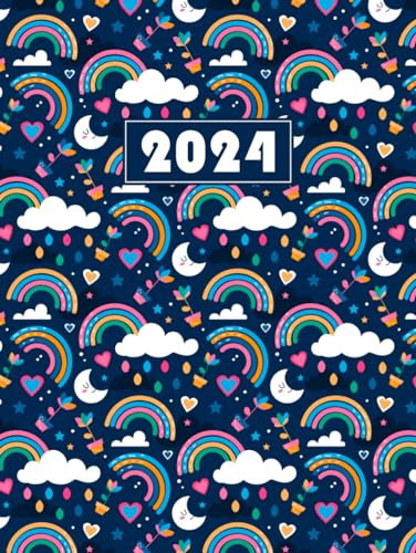 Tagesplaner Din A4 XXL 2024: Buchkalender 1 Tag 1 Seite, 12 Monate, Terminplaner mit Uhrzeit, Zusätzlich zu Feiertagen, To do, wichtigen Notizen