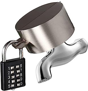Wasserhahn Schlossabdeckung für Den Außenbereich, Edelstahl Wasserschloss Für Außenwasserhähne,außerhalb Wasserhahn Schloss Abdeckung,erhindert Wasserdiebstahl und stoppt unbefugte Wassernutzung