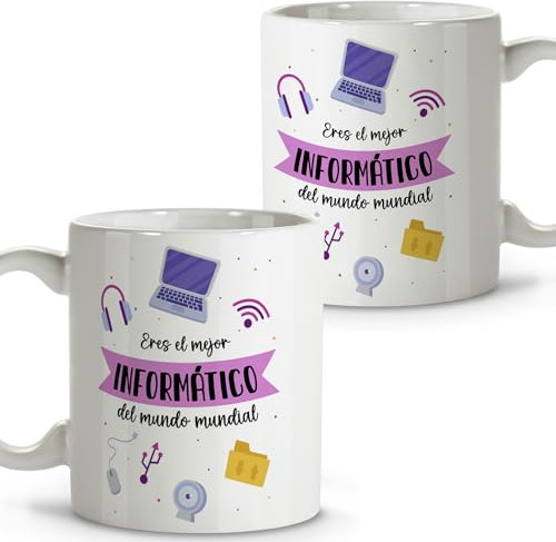 LolaPix Lustige Tassen. Originelle Tassen zum Verschenken. Geschenke für Informatiker. Personalisierte Tassen. Keramikbecher 330 ml.