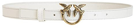 Pinko Cintura Donna Love Berry Simply Belt H2 Fibbia Oro Colore Bianco Taglia XS