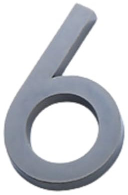 4 Inch Self-adhesive Door House Numbers 3D Mailbox Numbers Stickers Street Address Numbers for Mailbox Signs Chrome Plated (Grey-6)