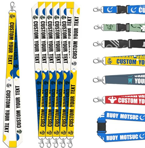 Coregiftr Cordini personalizzati con cinghie da collo staccabili - Cordino personalizzato con logo, Ideale per ufficio, scuola, eventi.