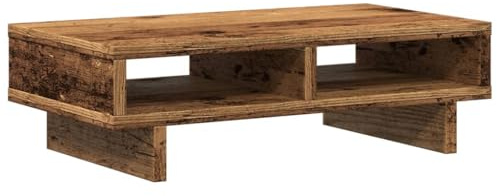 vidaXL Monitorständer Altholz-Optik 50x27x15 cm Holzwerkstoff
