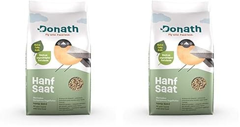 Donath Hanfsaat - Hanfsamen sind kleine Kraft- und Vitalpakete - mit vielen wertvollen Fettsäuren - wertvolles Ganzjahres Wildvogelfutter - aus unserer Manufaktur in Süddeutschland - 1 Kg