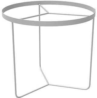 Pied de table d'appoint en métal de style industriel avec capacité de charge de 200 kg Argenté Hauteur 70 cm