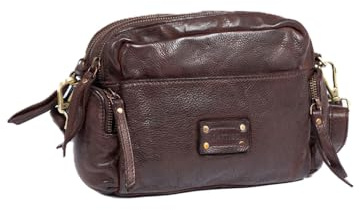 MATTIES Handtasche aus gewaschenem Leder, Unisex, Erwachsene, braun, 5 x 10 x 7.5 cm