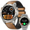 ESFOE DM2 Montre Connectée Homme GPS 48mm- 45 Jours d'autonomie/5ATM&IP69K Étanche, Boussole Altimètre Appel 1.43 AMOLED Toujour Activé,24H Suivi Santé,170 + Modes de Sport Smartwatch Cuir