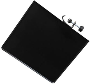 Qussedser Clamp on Tray for Microphone Stand Clamp-on Mic Rack Tray Height Adjustable for Live Tripod Bracket Accessories