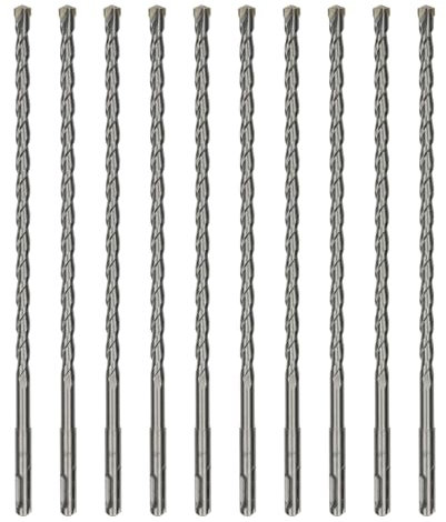 FF ERA 10-Pack SDS Plus 3/8 inch x 8 inch Rotary Hammer Drill Bits, Carbide Tipped for Brick, Stone and Concrete (3/8'' x 8'')