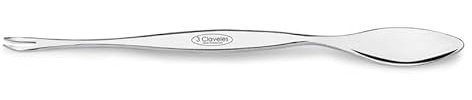 levitantes Set mit 4 Fischgabeln aus Edelstahl, ideal für die einfache Verkostung von Meeresfrüchten und Krebstieren.