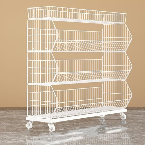 Lumivex Snack-Regal im Supermarkt Vielseitiger Verkaufsständer, Snack-Ausstellungsständer mit bodenstehendem Design, Metall-Verkaufsständer for Supermarktregale(4 Layers,60x45cm/23.6x17.7in)