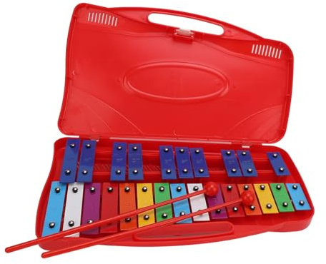 Hamwesh Xylophon für Kinder, 25-Ton-Aluminium-Design mit 2 Kunststoffschlägeln, Musikspielzeug für Kleinkinder 1–3, Früherziehungs-Schlaginstrument für Vorschulkinder