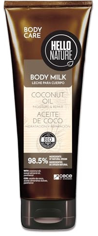 P-Beauty Naturkosmetik Body Milk Lotion mit BIO Kokosöl - Körpermilch mit Mandelöl & Panthenol - Feuchtigkeitspflege für sehr trockene Haut - vegane Hautpflege ohne Silikone & Parabene (250ml)