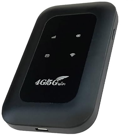 All-Network Portable WiFi, 5G Wi-Fi pocket Router,Power on and Use,High-Speed 5G Connectivity, Dual-Band Wi-Fi, Wireless Seamless Streaming & Gaming,for Travel, Public Computer, Business (Black)