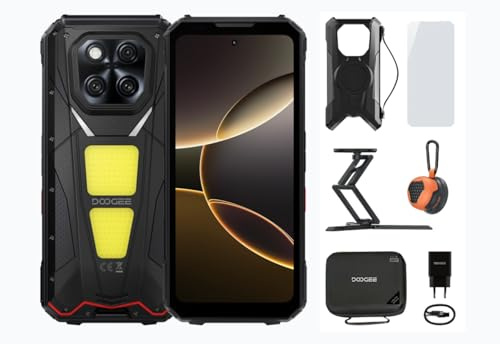 DOOGEE V Max Play 5G VIP Edition | display FHD+ 120 Hz | 36 GB RAM + 512 GB | fotocamera AI da 200 MP | proiettore portatile | luci da campeggio | NFC | Dual SIM | IP69K | Nero