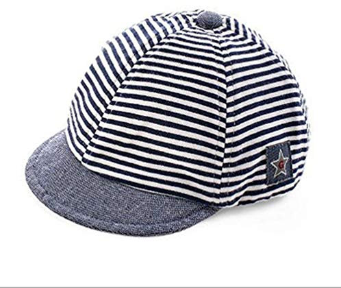 Chapeau de Baseball Soleil Bébé Nouveau-Né Motif Rayures Casquette Visière Large Bord Anti-UV Protection Solaire Chapeau de Plage Piscine Pêche Voyage pour Enfants Garçons Filles 2-12 Mois