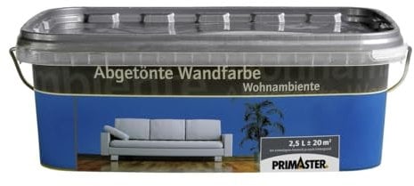 Primaster Wandfarbe Wohnambiente 2,5L Meerblau Matt Innenfarbe Deckenfarbe