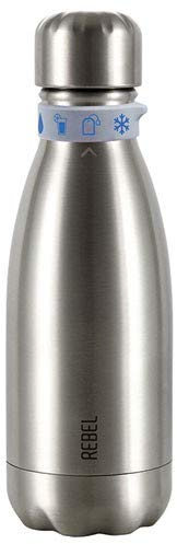 Les Artistes-Paris A-1990 Rebel Bouteille isothermes, Stainless Steel, Métal Argent, 6,7 cm