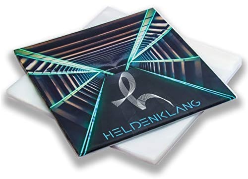 Heldenklang® 12 Schallplatten Hüllen - Extra dicke LP-Schutzhüllen - Sehr transparent - Aus Deutschland - 50 Stück
