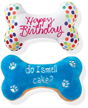 Fringe Studio Set Birthday bones cookies – Plush Squeaky Dog Toy