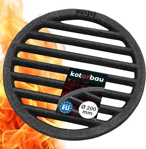 KOTARBAU Kaminrost Ø 20 cm Rundrost Kaminofen Ascherost Tafelrost Rost Ofengitter Kamin Ersatzteile Zubehör Gussrost Ofenrost Grillkamin Rund