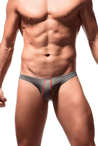 Newsywell Hombre Seda de Hielo Bikini Talle Bajo Slip Ropa Interior