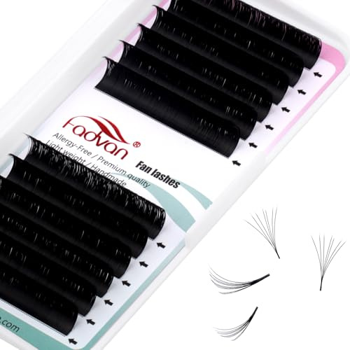 Selbstfächernde Volumen Wimpern Easy Fan Lashes Wimpernverlängerung D Curl 0.05mm 13mm 12Row Leicht Fächernde Wimpern für Volumentechnik Wimpern Extensions (13mm, 0.05-D)