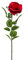 artplants.de Rosa Artificial PEZOS, Rojo, 60cm - Rosa Decorativa - Flor sintética