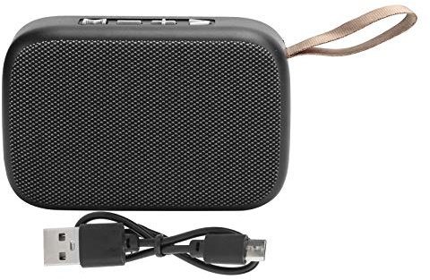 Goshyda Bluetooth-Lautsprecher, Tragbarer HiFi-Klangqualität Drahtloser Intelligenter Subwoofer mit Rauschunterdrückung und UKW-Radio für das Laufen Im Freien Im Home Office(Kaffee)