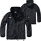 BWuM Tactical Windbreaker Zipper Fleece + Patch & Flaggen, Größe:XXS, Farbe:Schwarz