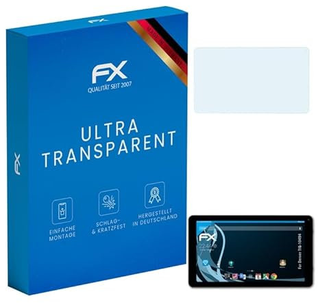 atFoliX Schutzfolie kompatibel mit Denver TIQ-10494 Folie, ultraklare FX Displayschutzfolie (2X)